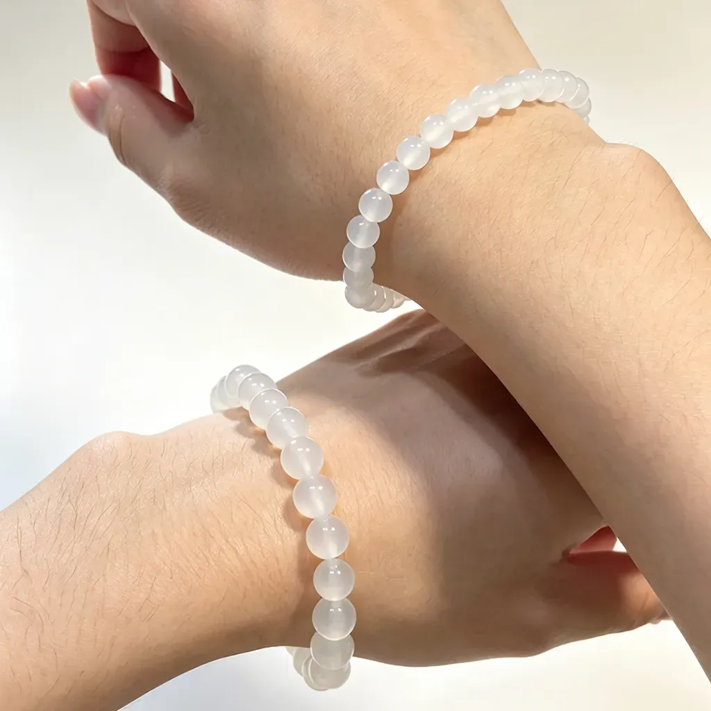 Five Elements Bracelet- white agate bracelet