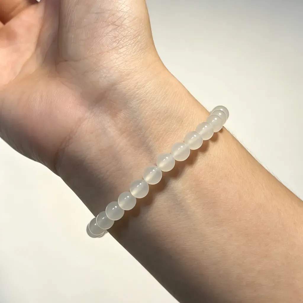 Five Elements Bracelet- white agate bracelet