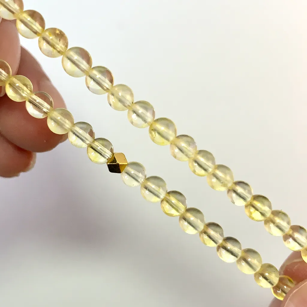 Citrine Bracelet detail — natural honey-gold citrine tones
