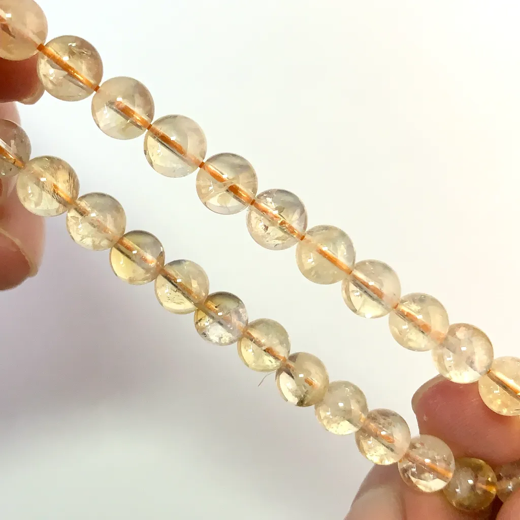 Pyramid Citrine Bracelet detail — natural honey-gold citrine tones